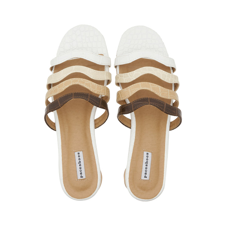 Multi-Strap Curve Heeled Sandals