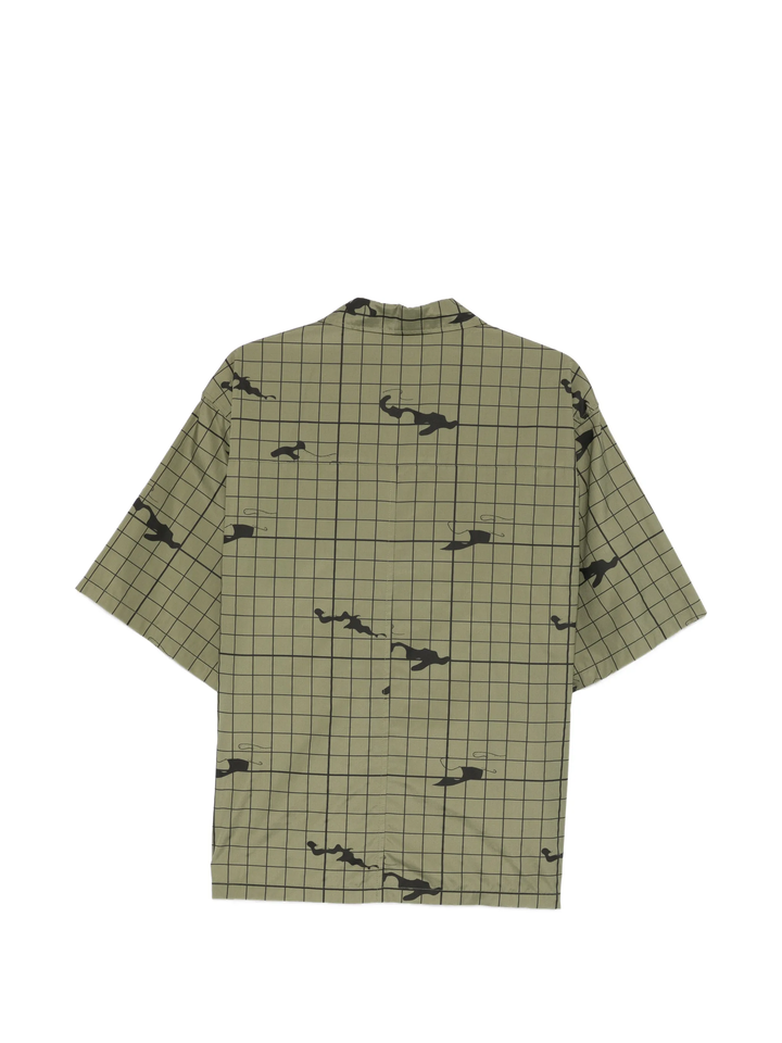 Grid Patch Pocket Short Sleeve Shirt