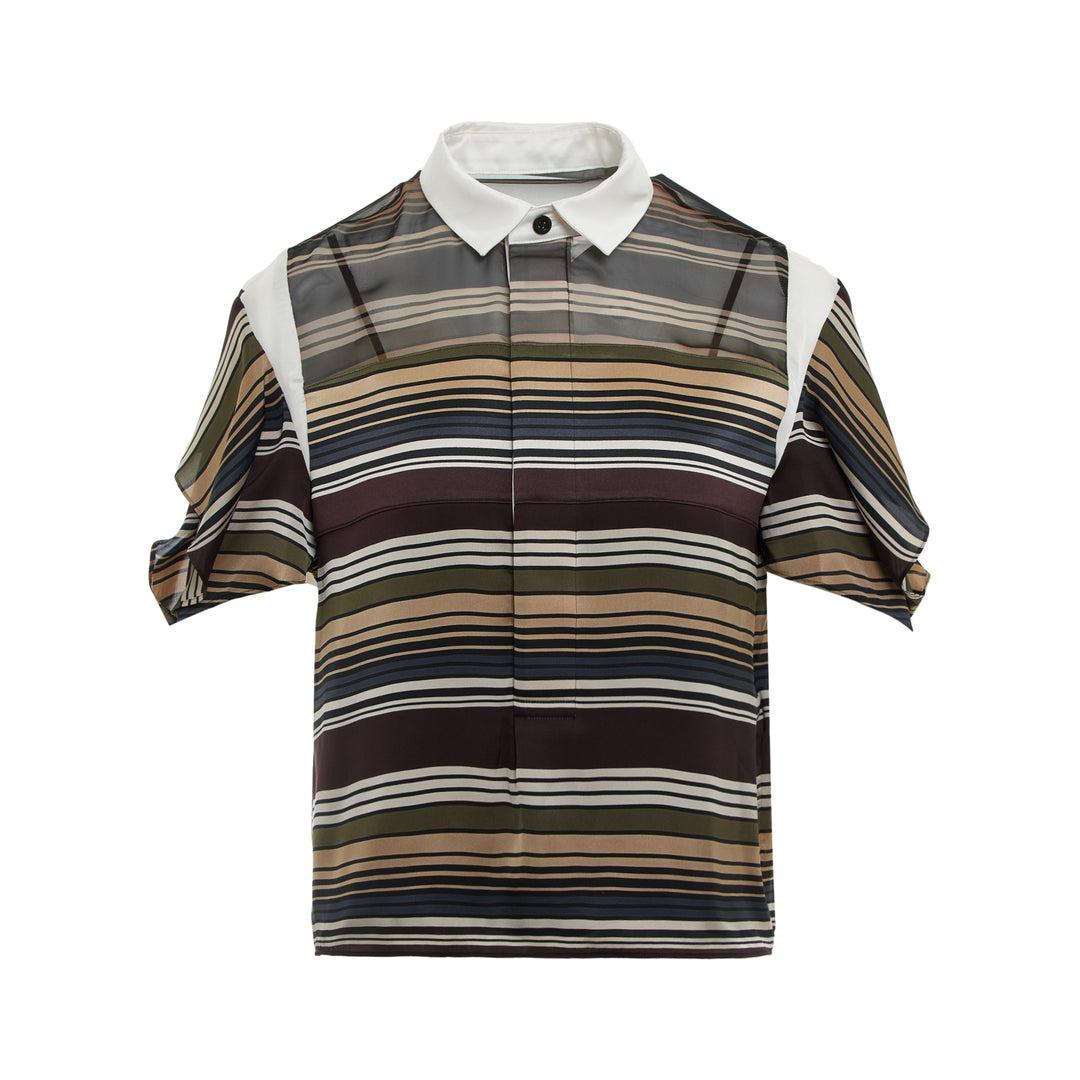 Horizontal Stripe Short Sleeve Shirt