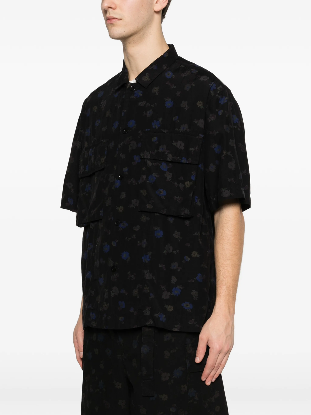 Overdyed Floral Print Shirt