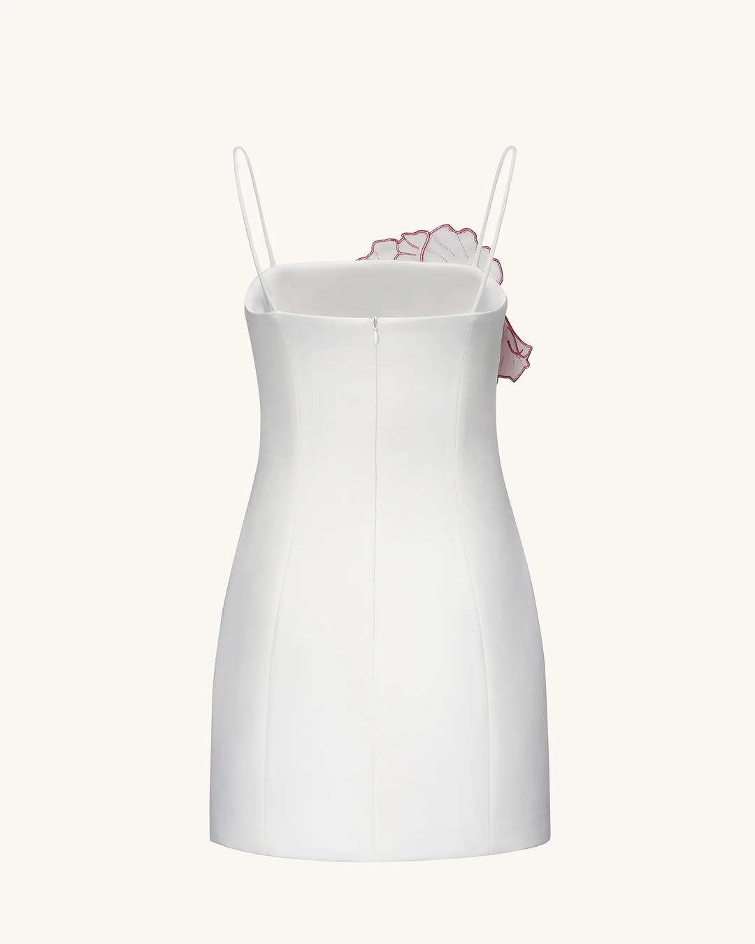 Iris Applique Mini Dress White