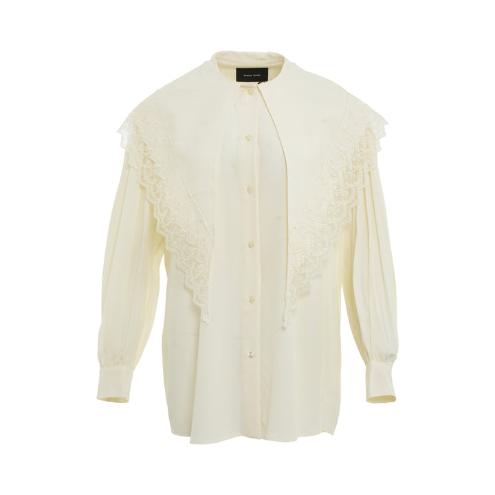 Simone Rocha Pointed Collar Lace Trim Shirt – Available at Club 21, Official Retailer in Singapore, Malaysia & Thailand with Global Shipping Online