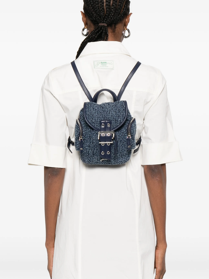 Bucky Backpack Nano Tweed Denim
