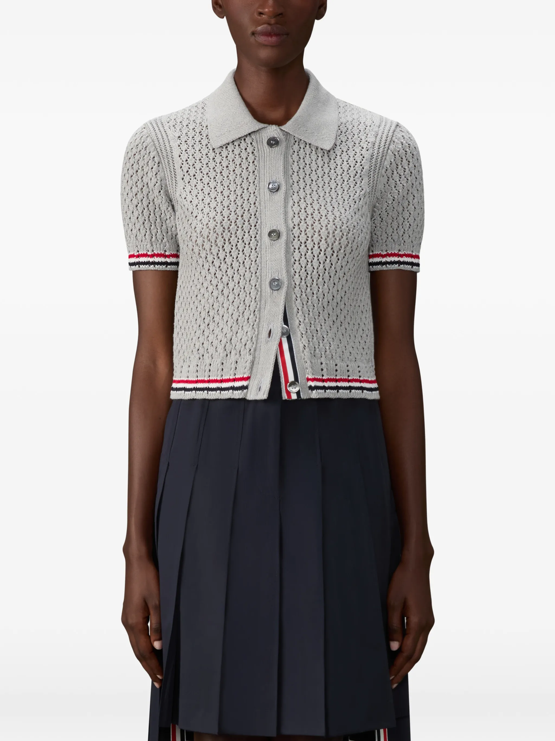 Hector Pointelle Stitch Short Sleeve Polo