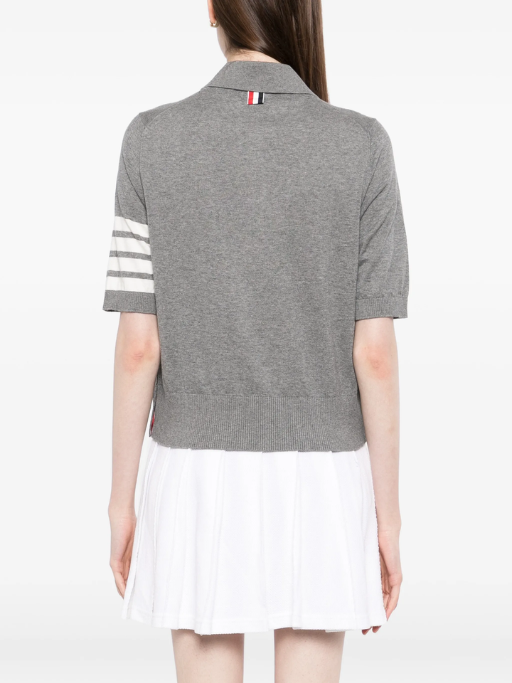 Tennis Racquets Intarsia Short Sleeve Polo