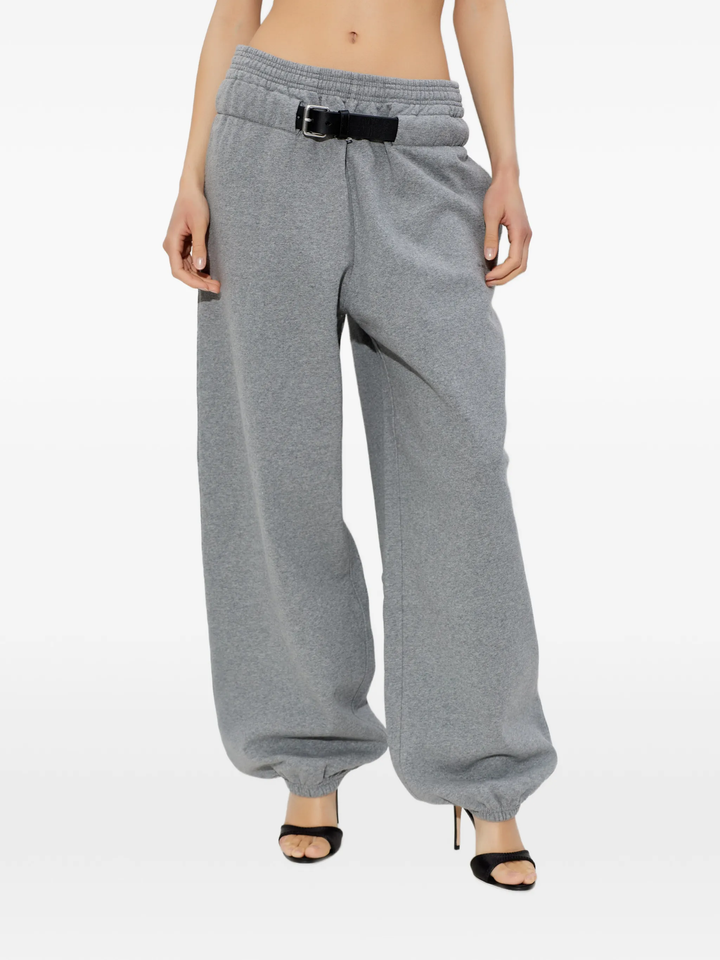 Mid-Rise Belted Sweatpants