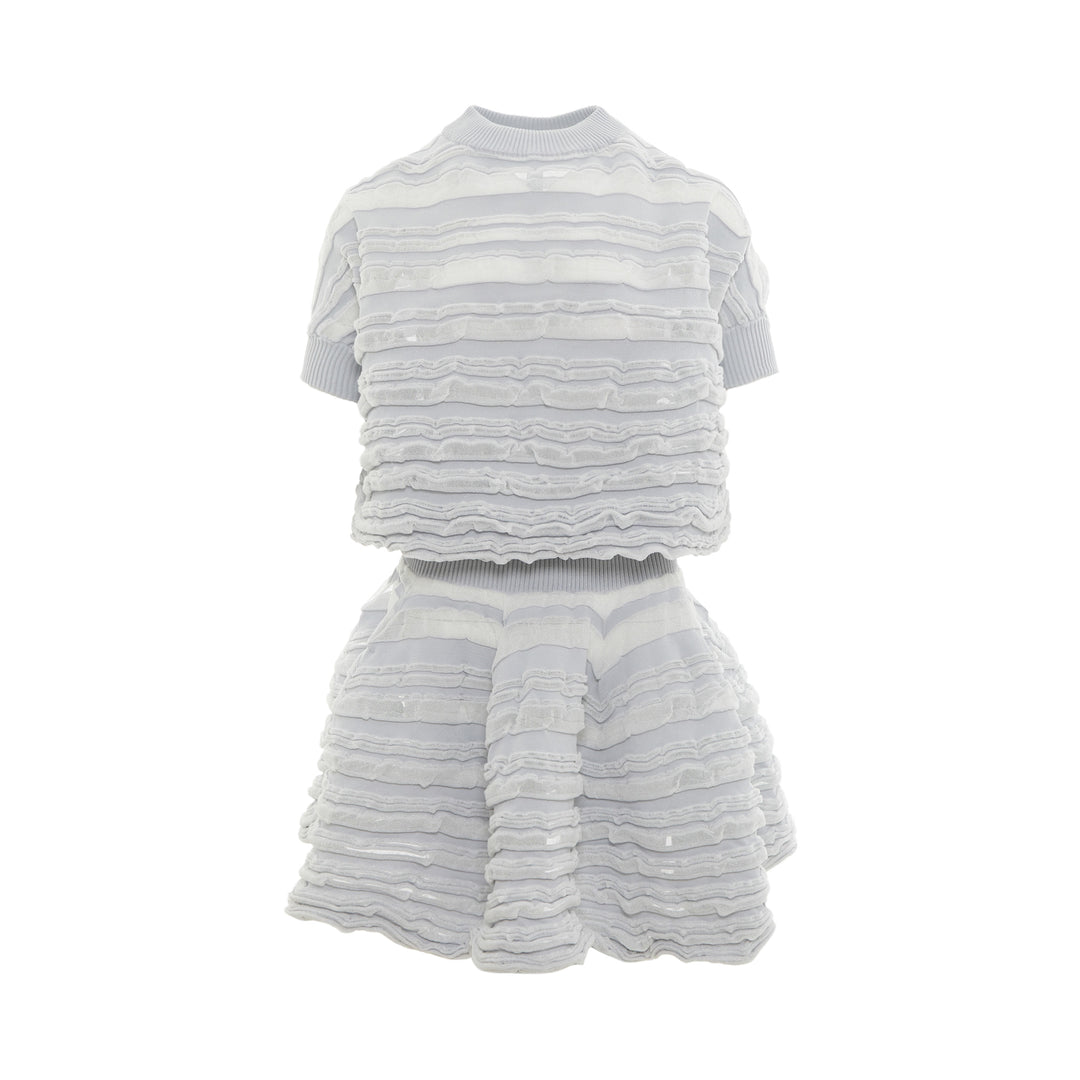 Swell Glitter Puff Short Sleeve Top and Skirt Set