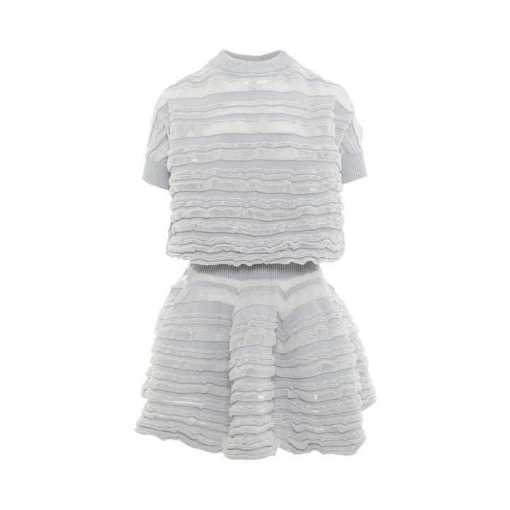 Swell Glitter Puff Short Sleeve Top and Skirt Set