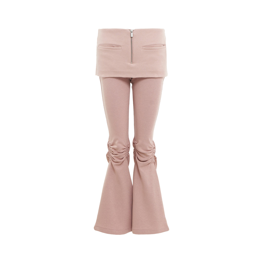 Zip Sweat Skirt Pants