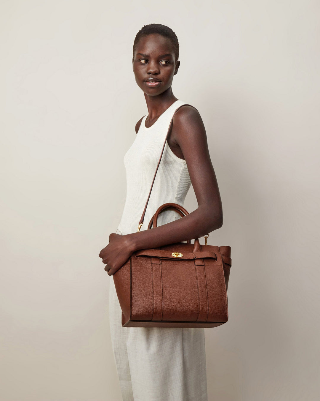 Small Zipped Bayswater Two-Tone Small Classic Grain