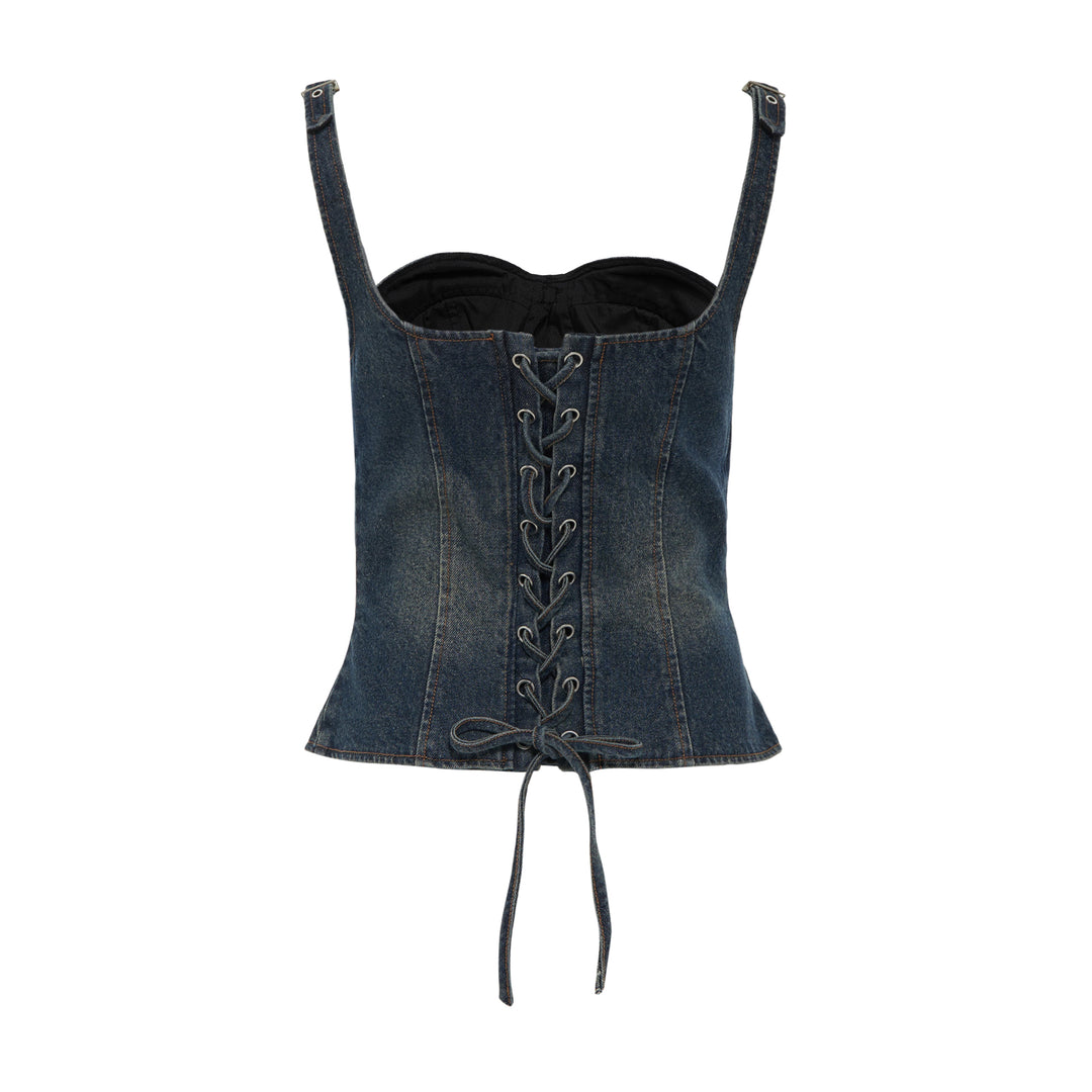 Denim Corset Top