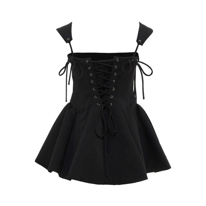 Black Tie Shoulder Mini Dress