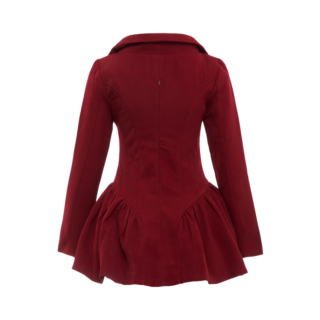 Deep V Peplum Mini Dress