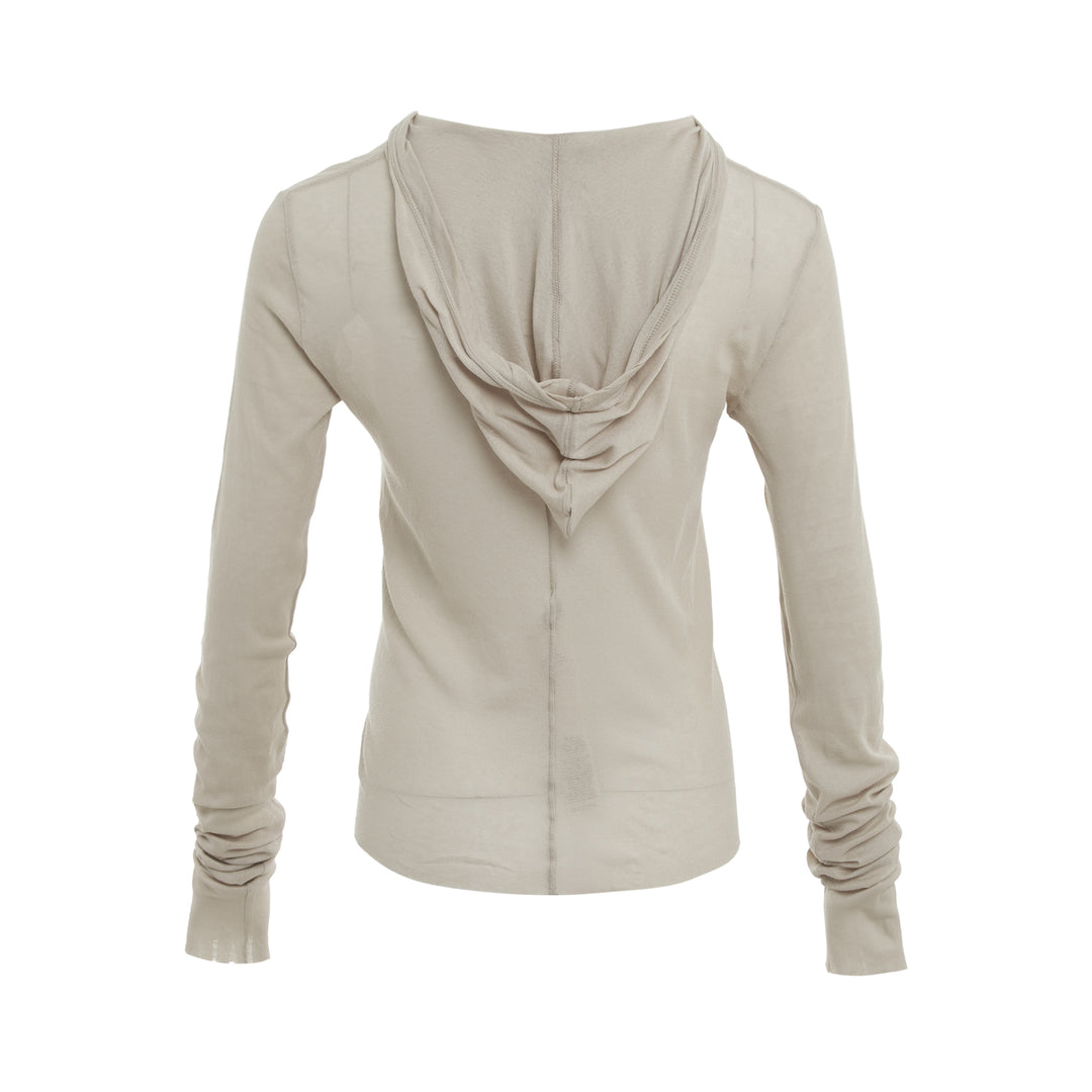 Cropped Hooded Long Sleeve Tee