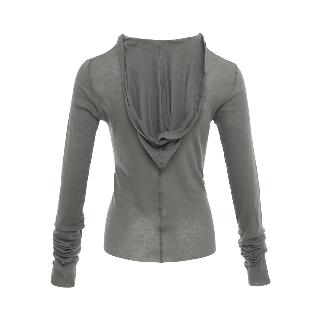 Cropped Hooded Long Sleeve Tee