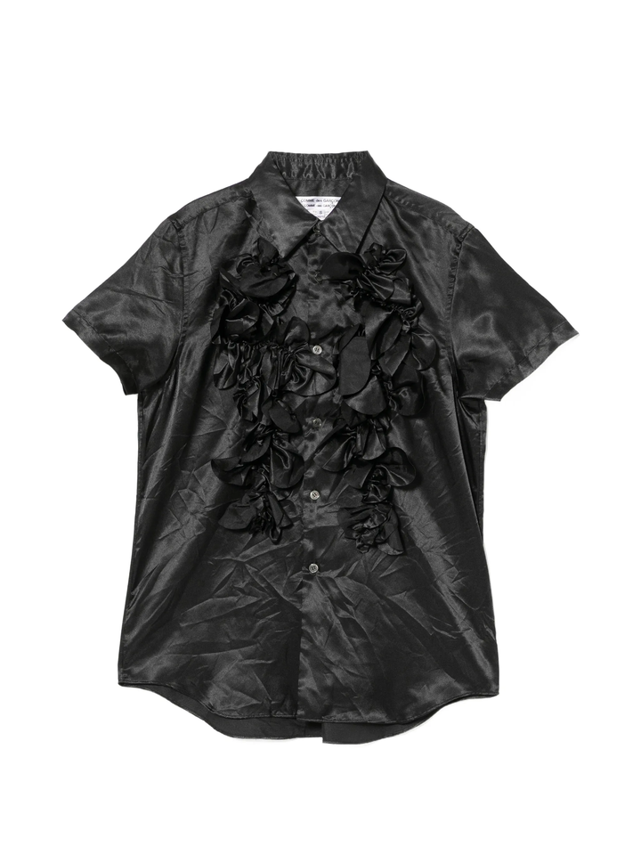 Polyester Satin Garment Washed Shirt