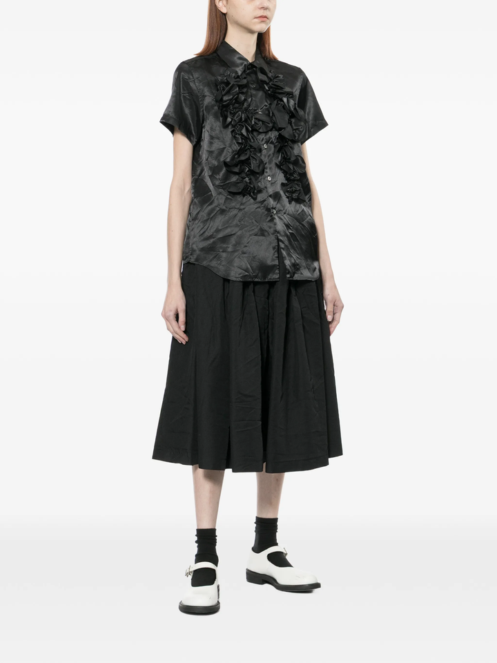 Polyester Satin Garment Washed Shirt