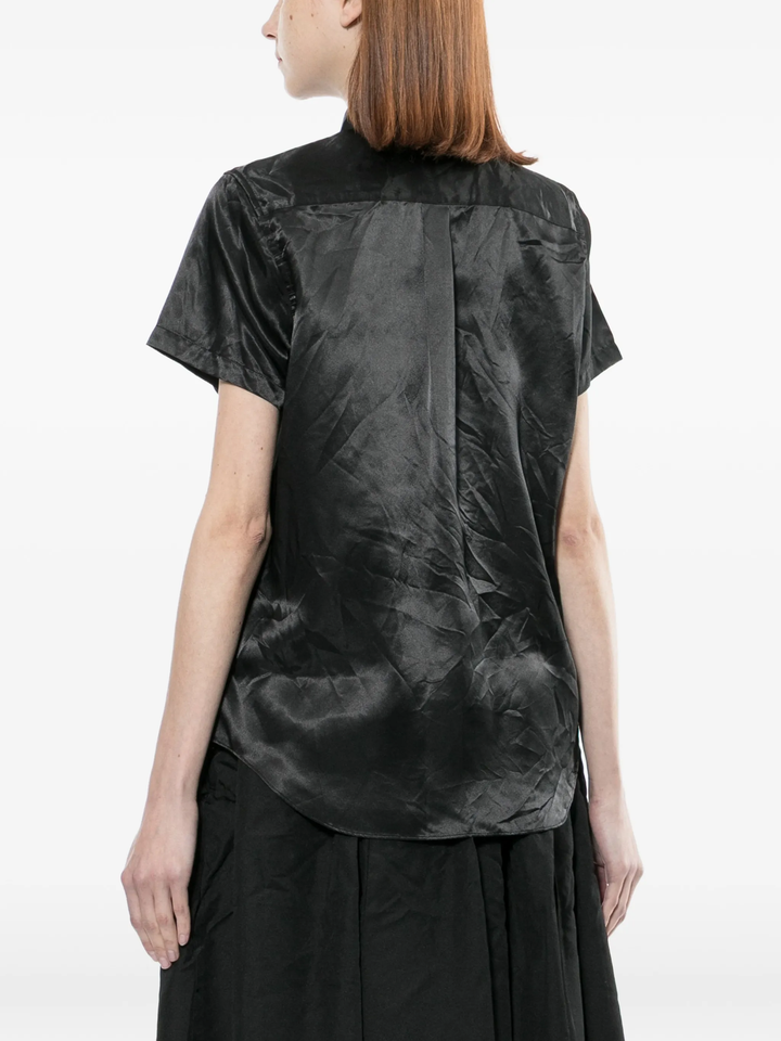 Polyester Satin Garment Washed Shirt