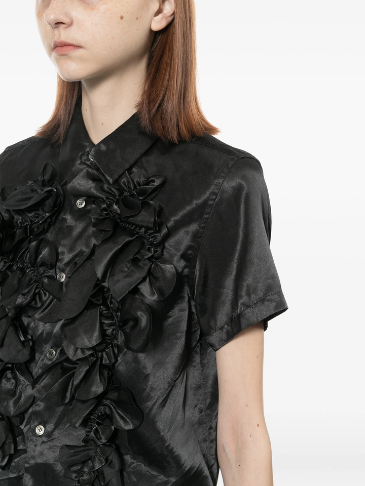 Polyester Satin Garment Washed Shirt