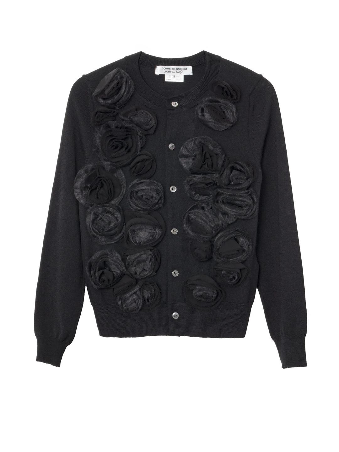 Lambswool Jersey x Flower Embroidered Cardigan