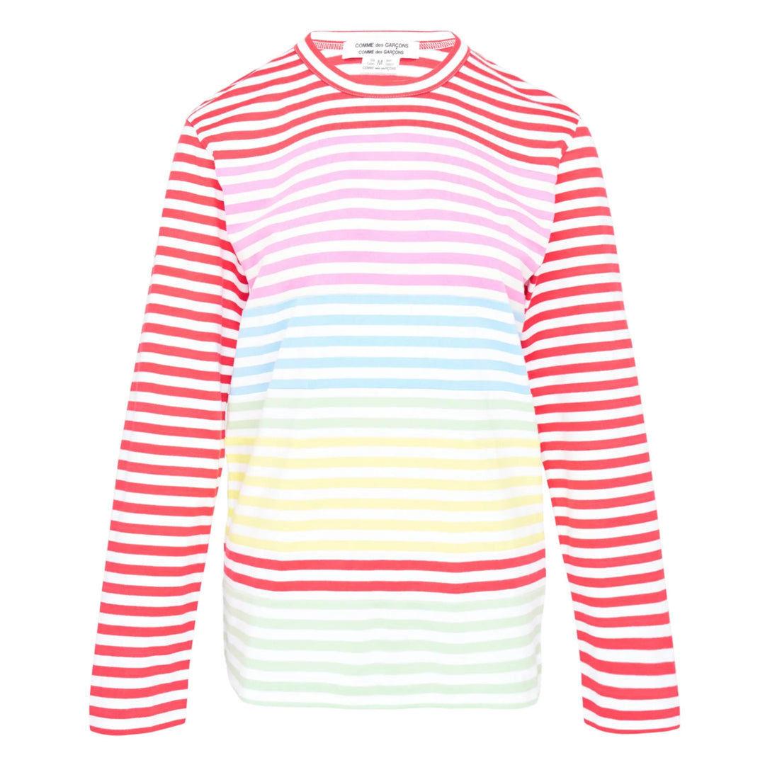 Stripe Colored Pattern Long Sleeve Tee
