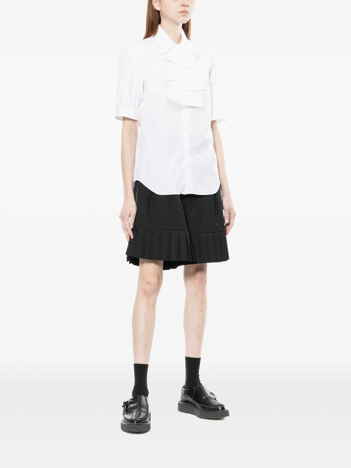 Cotton Broad x Nylon Tulle Top