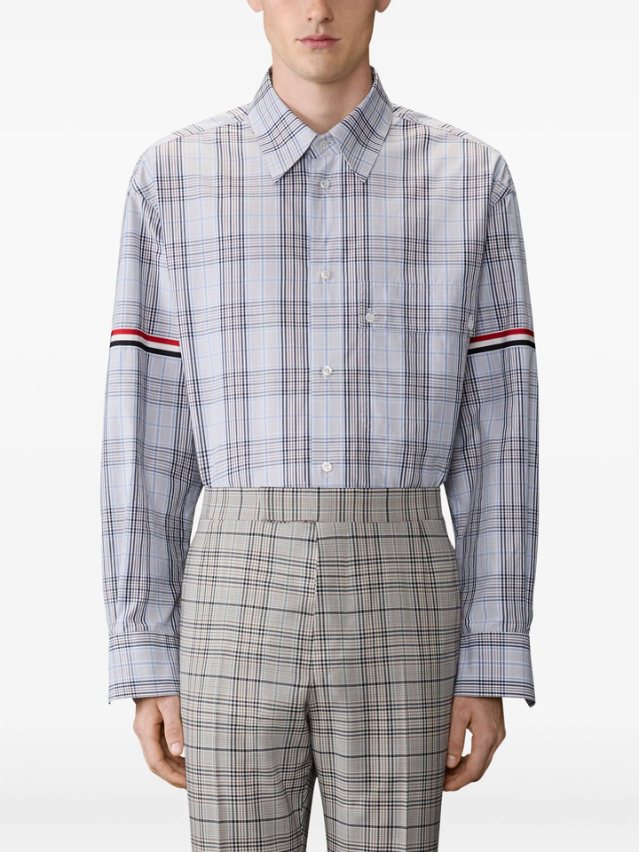 Oversized Point Collar Button Down Shirt