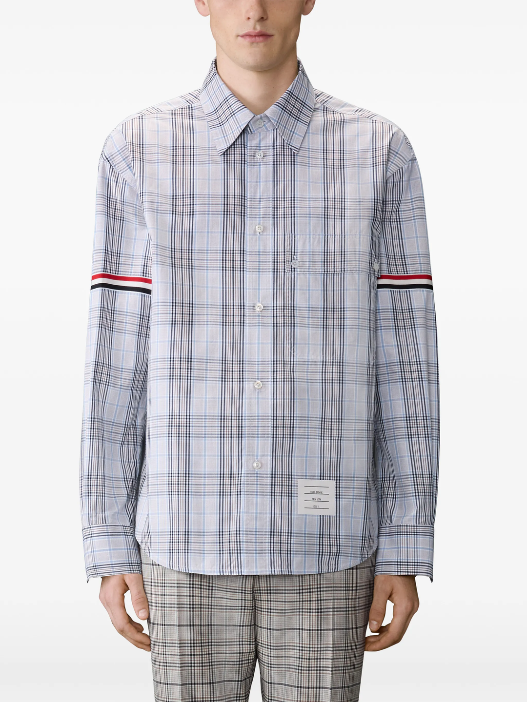 Oversized Point Collar Button Down Shirt