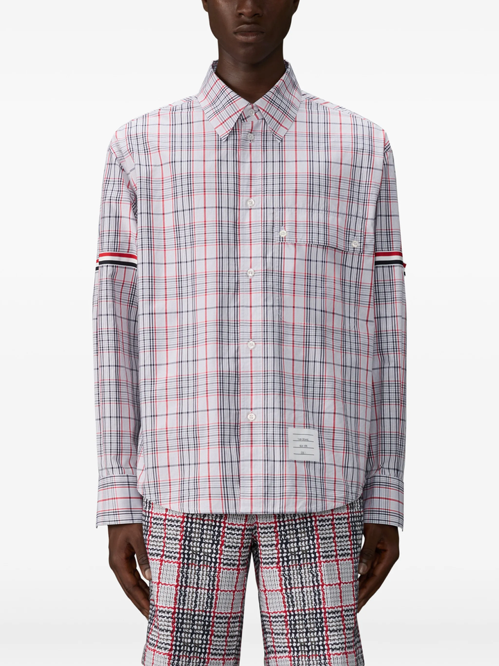 Oversized Point Collar Button Down Shirt