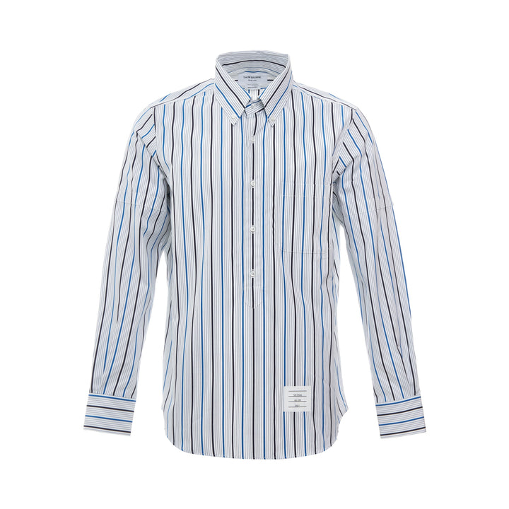 Thom Browne Long Sleeve Straight Fit Popover Armband Shirt – Available at Club 21, Official Retailer in Singapore, Malaysia & Thailand with Global Shipping Online