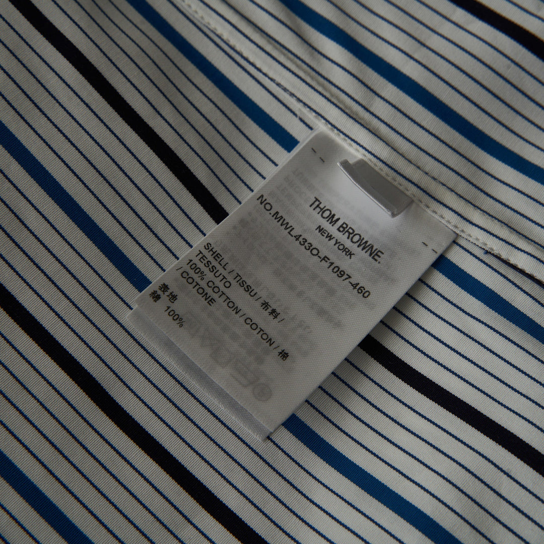 Thom Browne Long Sleeve Straight Fit Popover Armband Shirt – Available at Club 21, Official Retailer in Singapore, Malaysia & Thailand with Global Shipping Online