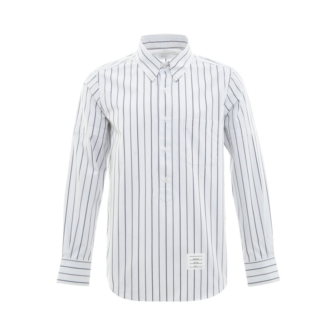 Thom Browne Long Sleeve Straight Fit Popover Armband Shirt – Available at Club 21, Official Retailer in Singapore, Malaysia & Thailand with Global Shipping Online