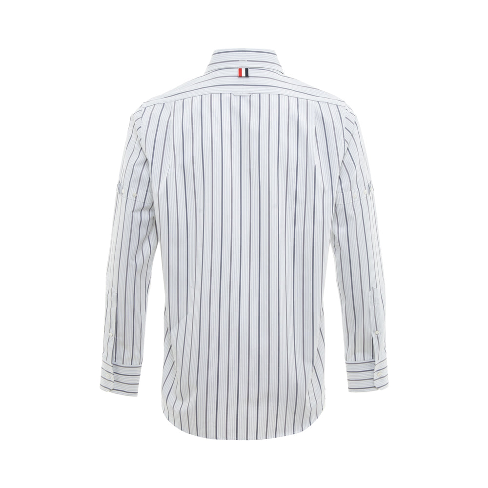 Thom Browne Long Sleeve Straight Fit Popover Armband Shirt – Available at Club 21, Official Retailer in Singapore, Malaysia & Thailand with Global Shipping Online