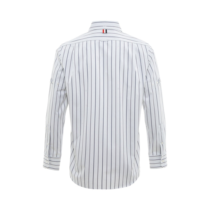 Thom Browne Long Sleeve Straight Fit Popover Armband Shirt – Available at Club 21, Official Retailer in Singapore, Malaysia & Thailand with Global Shipping Online