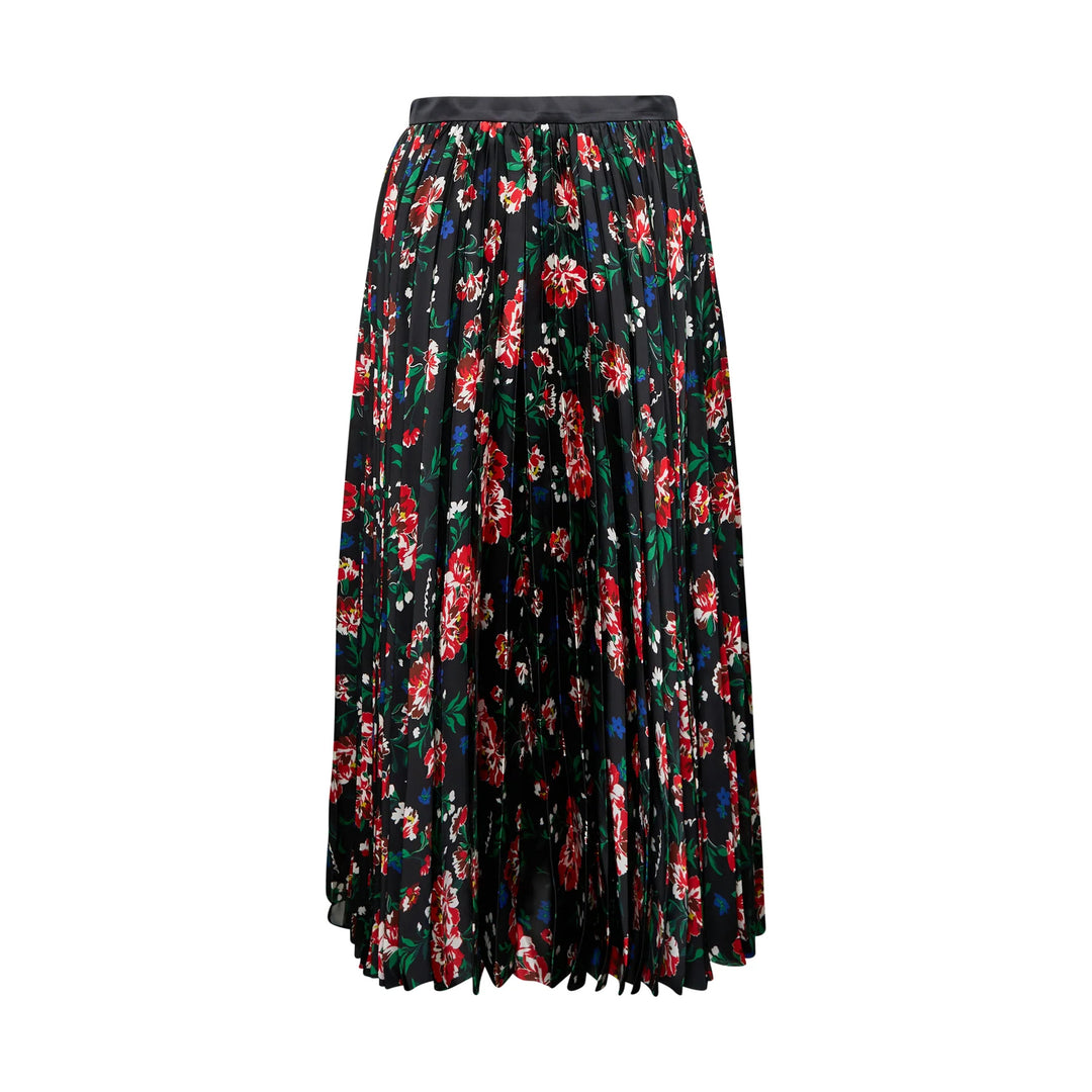 Pattern Mix Pleated Skirt