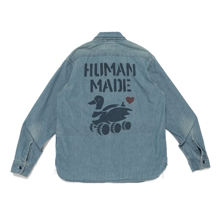 Military Long Sleeve Chambray Shirt