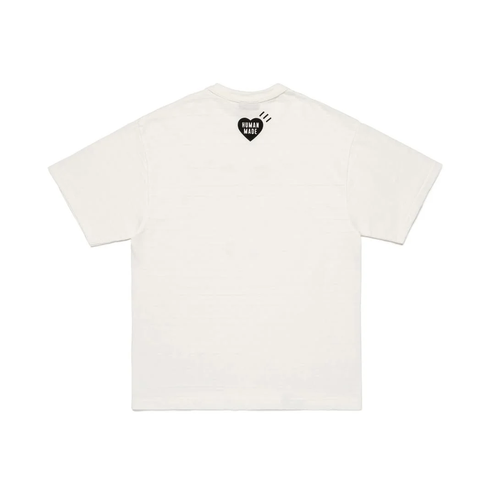 Human Made black Tiger Graphic T-Shirt with off-white stencil tiger head logo and arched Human Made lettering on the chest