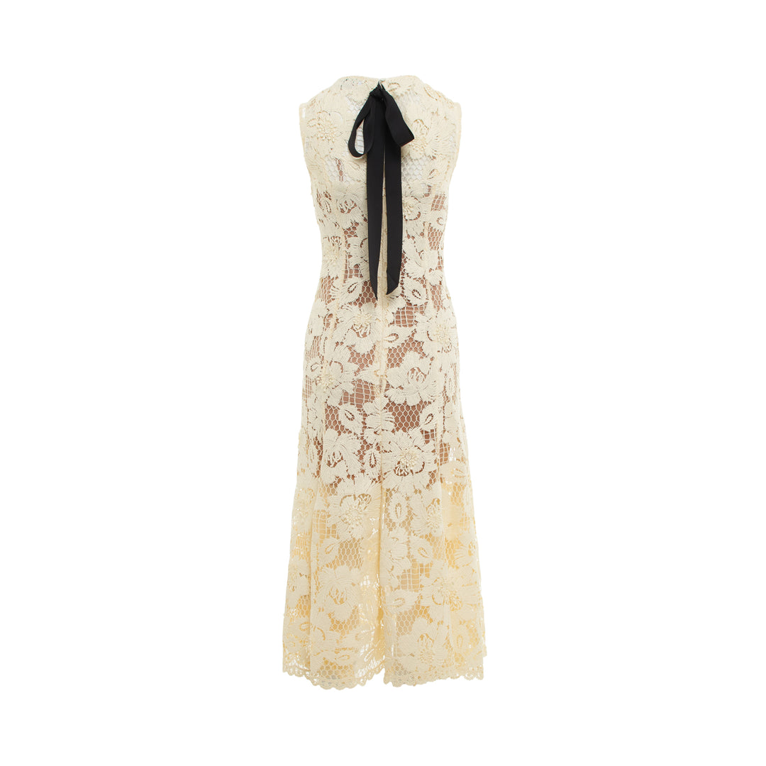 Self-Portrait Yellow Crochet Lace Midi Dress – Available at Club 21, Official Retailer in Singapore, Malaysia & Thailand with Global Shipping Online