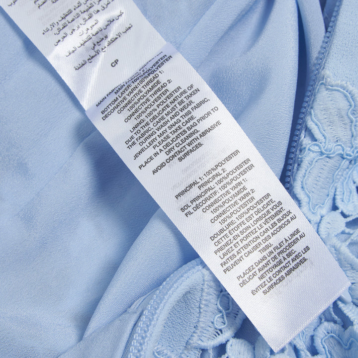 Self-Portrait Blue Crepe Lace Mini Dress – Available at Club 21, Official Retailer in Singapore, Malaysia & Thailand with Global Shipping Online