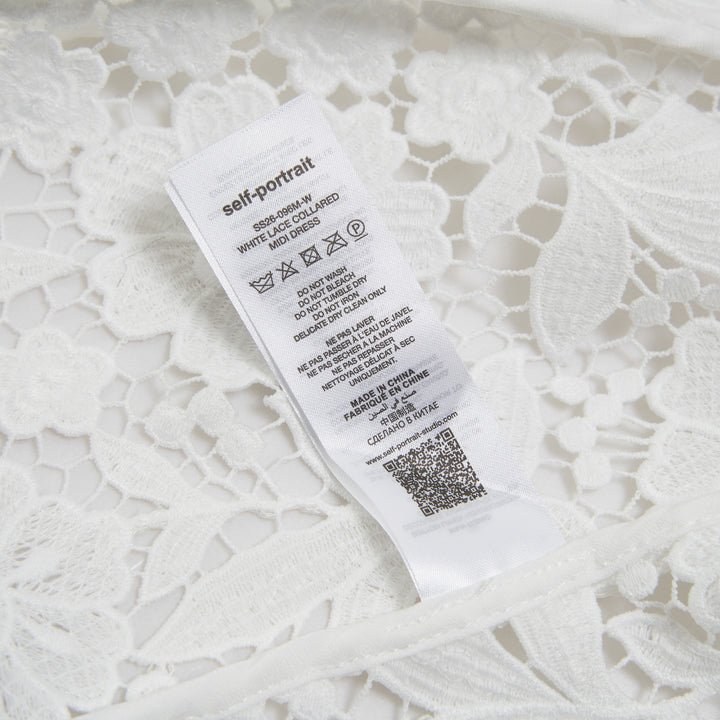 Self-Portrait White Lace Collared Midi Dress – Available at Club 21, Official Retailer in Singapore, Malaysia & Thailand with Global Shipping Online