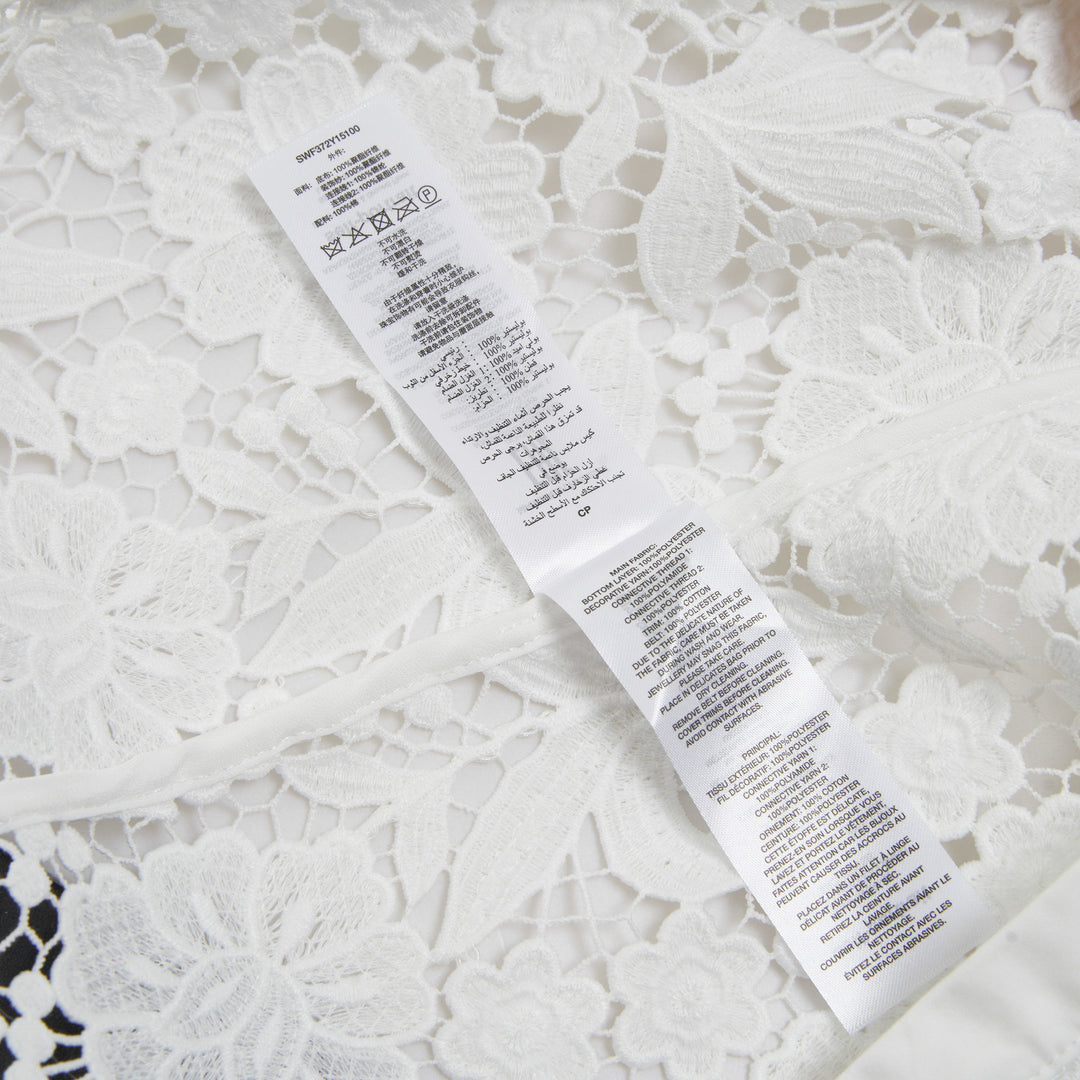 Self-Portrait White Lace Collared Midi Dress – Available at Club 21, Official Retailer in Singapore, Malaysia & Thailand with Global Shipping Online