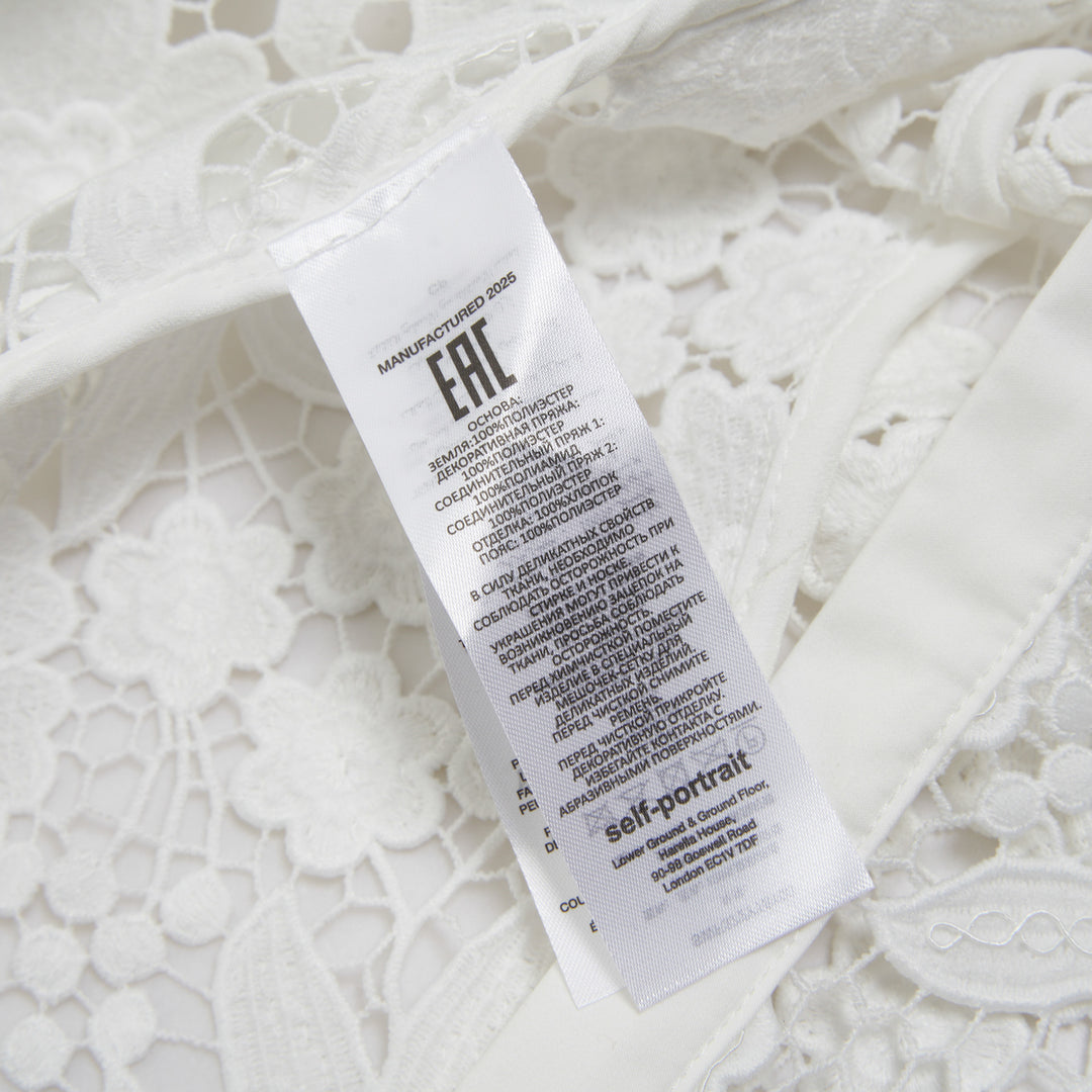 Self-Portrait White Lace Collared Midi Dress – Available at Club 21, Official Retailer in Singapore, Malaysia & Thailand with Global Shipping Online