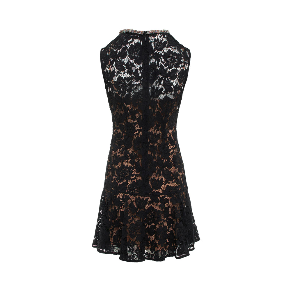 Self-Portrait Black Lace Crystal Mini Dress – Available at Club 21, Official Retailer in Singapore, Malaysia & Thailand with Global Shipping Online