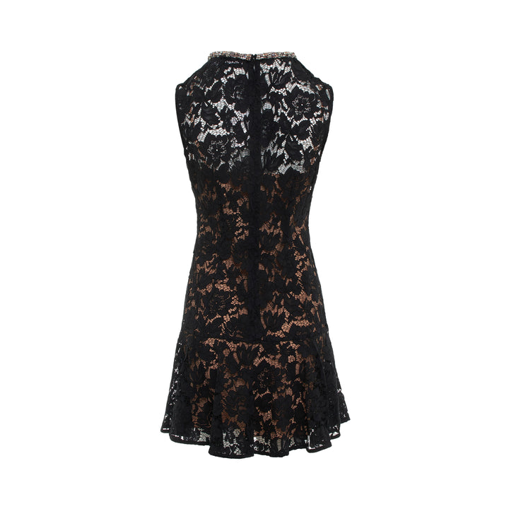 Self-Portrait Black Lace Crystal Mini Dress – Available at Club 21, Official Retailer in Singapore, Malaysia & Thailand with Global Shipping Online