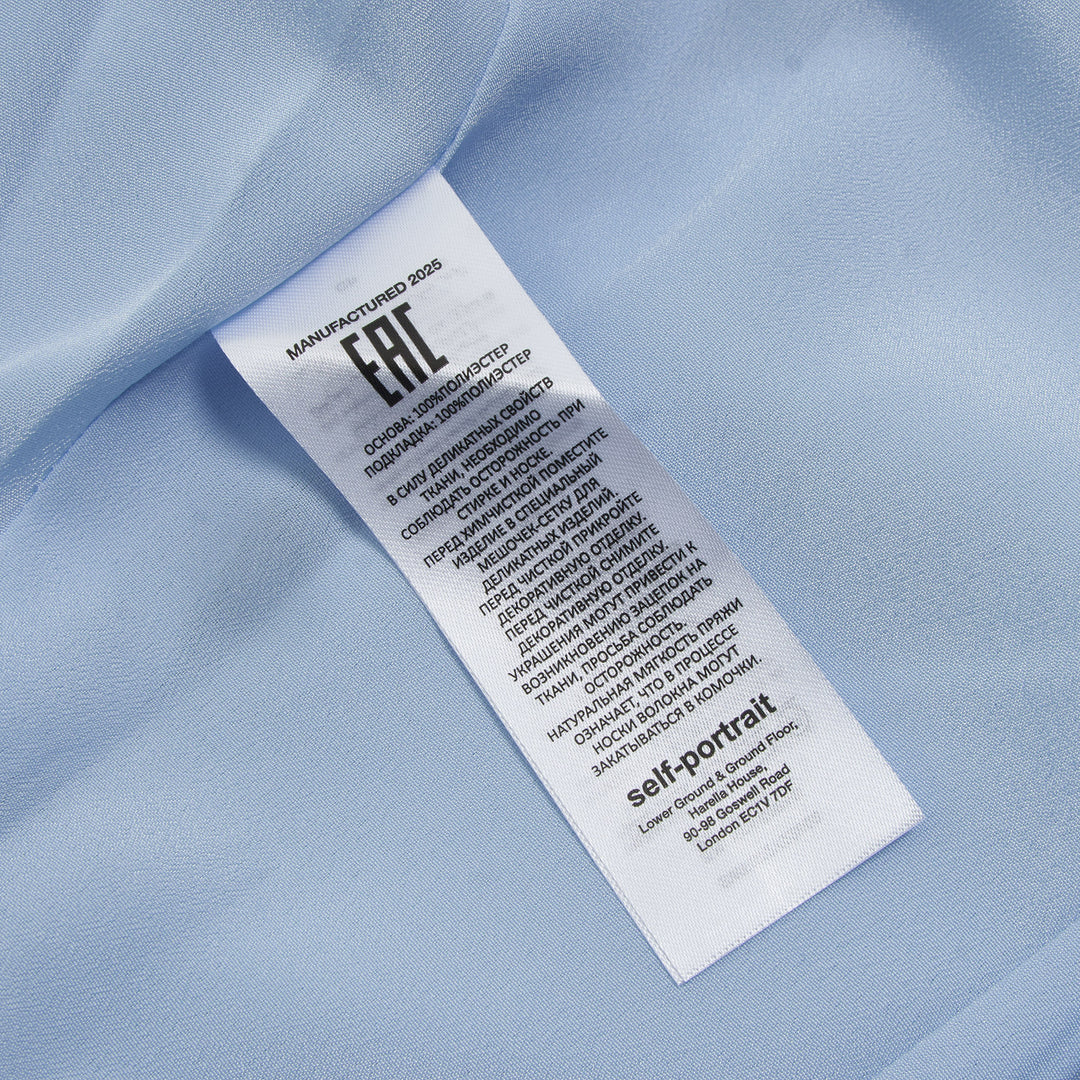Self-Portrait Blue Crepe Embellished Bow Maxi Dress – Available at Club 21, Official Retailer in Singapore, Malaysia & Thailand with Global Shipping Online