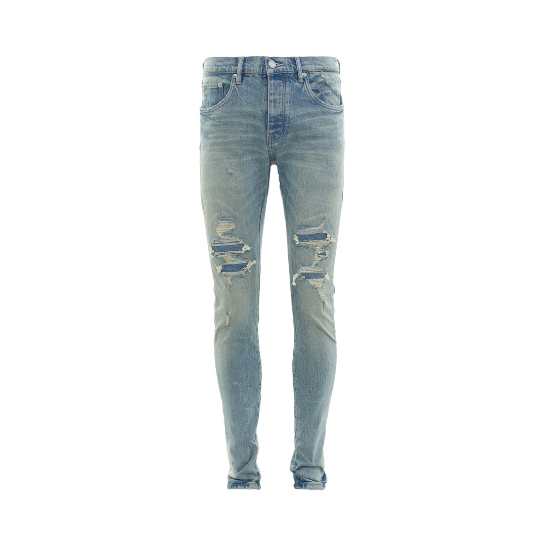 PURPLE Skinny Plaid Repair Dirty Jeans – Available at Club 21, Official Retailer in Singapore, Malaysia & Thailand with Global Shipping Online