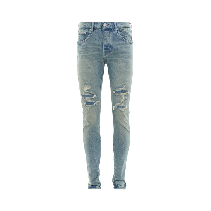 PURPLE Skinny Plaid Repair Dirty Jeans – Available at Club 21, Official Retailer in Singapore, Malaysia & Thailand with Global Shipping Online