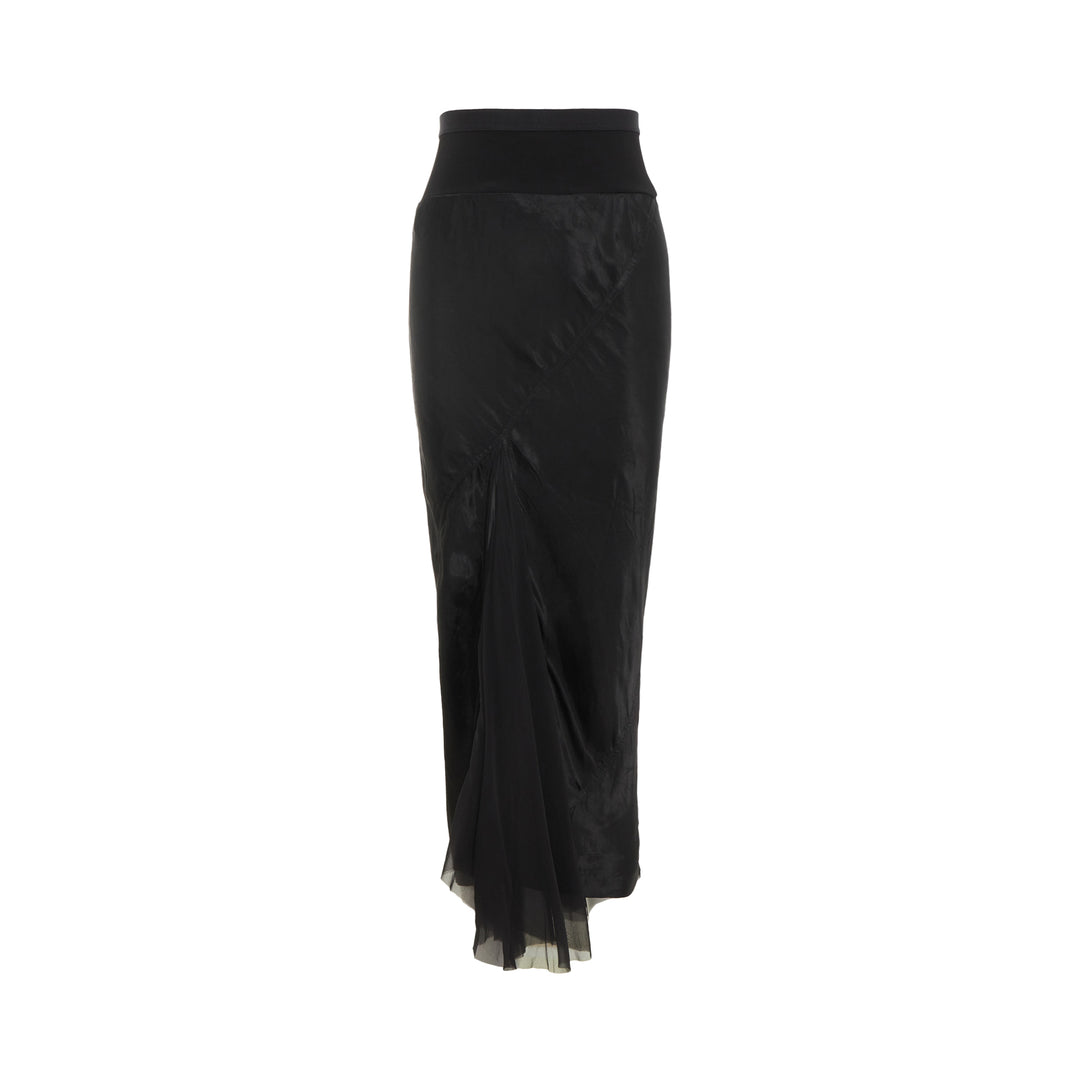 A-Line Bias Maxi Skirt