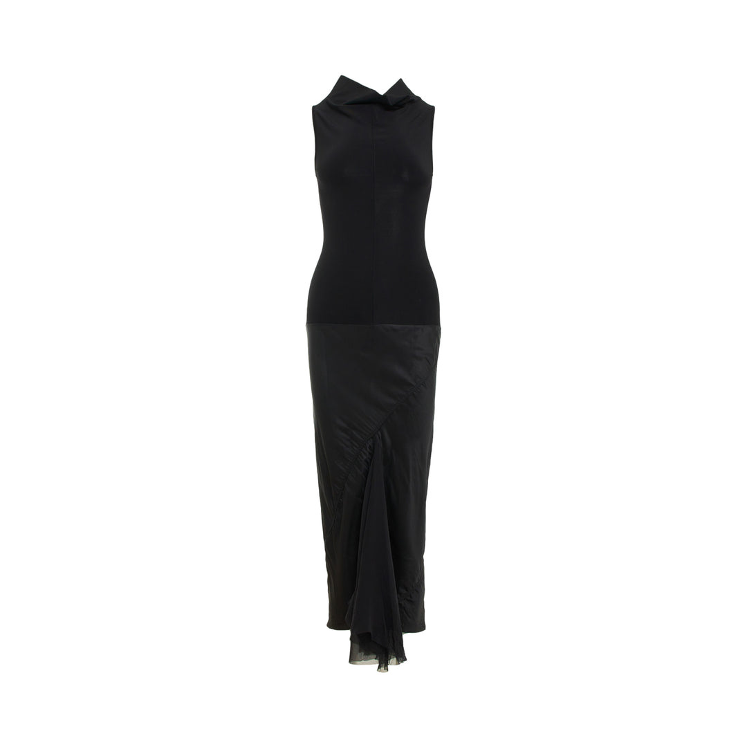 Sliced Asymmetric Midi Dress