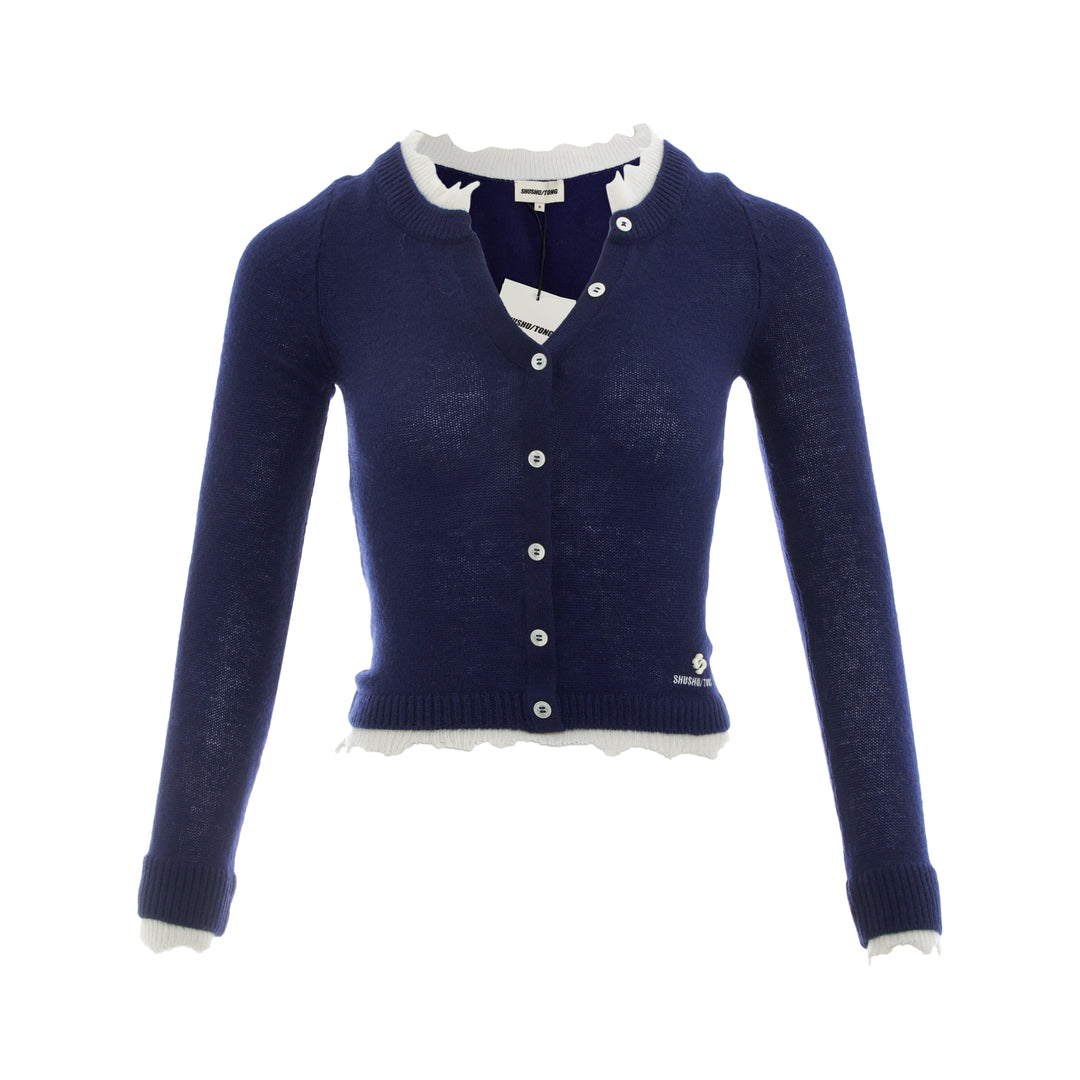SHUSHU/TONG Contrast Trim Knit Cardigan – Available at Club 21, Official Retailer in Singapore, Malaysia & Thailand with Global Shipping Online